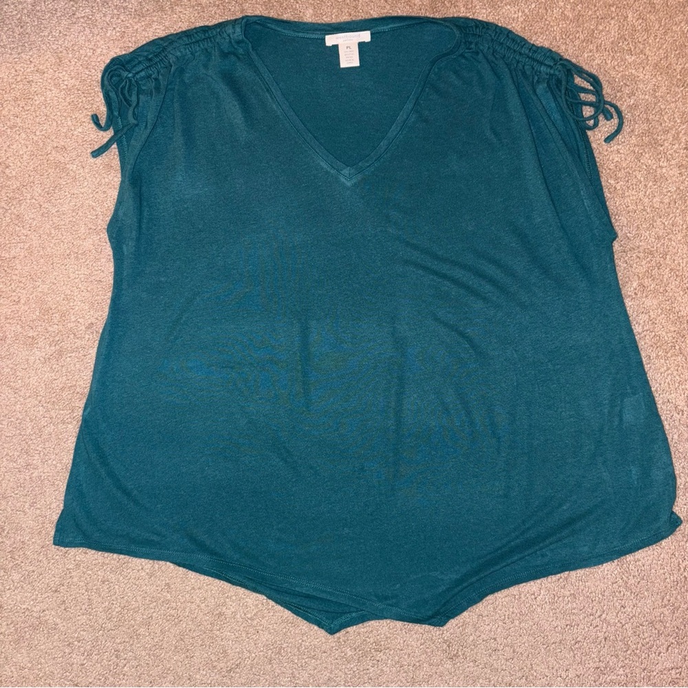 Westbound Teal V-Neck Top